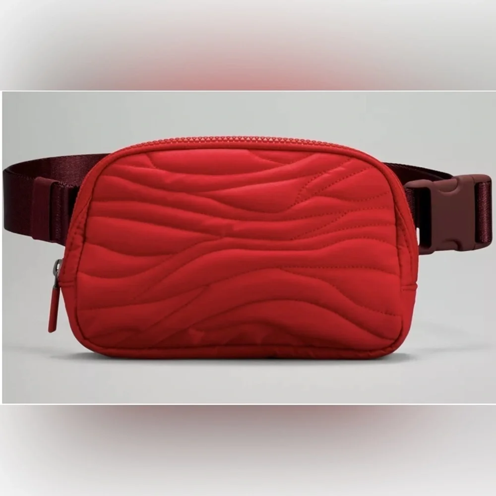 Lululemon Team Canada Olympic Quilted Everywhere Belt Bag in Crimson/Red Merlot